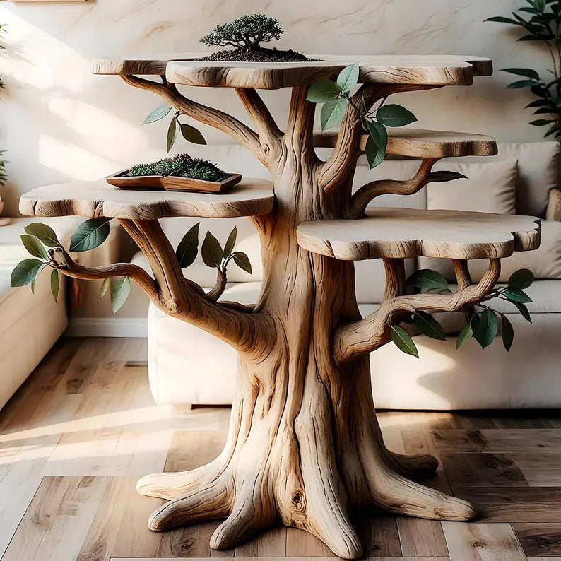 Tree Shaped Coffee Table, Wooden Coffee Table, Unique Living Room Furniture, Rustic Home Decor, Nature Inspired Solid wood