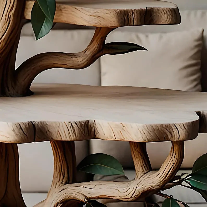 Tree Shaped Coffee Table, Wooden Coffee Table, Unique Living Room Furniture, Rustic Home Decor, Nature Inspired Solid wood