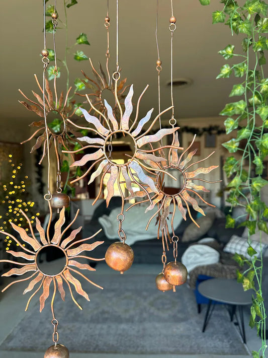 Sun Mobile w/ Bells | gift-for-gardening-mom | decorful gift | gift-christmas-giftful | womenly decor | decorful gift | bohohome room decore